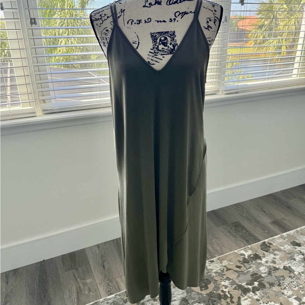 Lulu's Olive Green Midi Dress